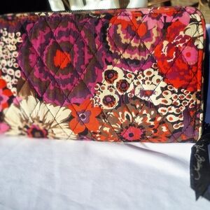 Vera Bradley "Rosewood" Zip Around Wallet
